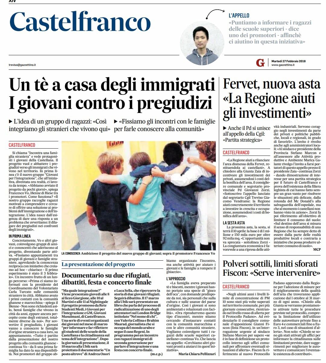 Progetto Francesco - Il Gazzettino